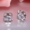 925 Sterling Silber Cut CZ Einstellbare Silber Ohrring modische Schmuck